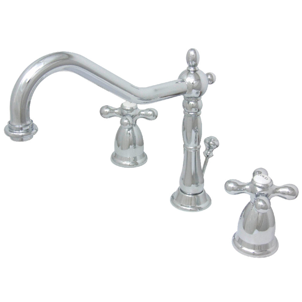 Heritage Widespread Bathroom Faucet in Polished Chrome