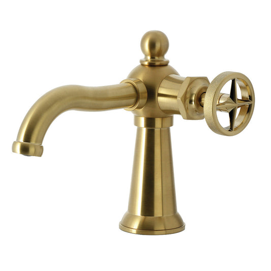 Ostro Single-Hole Bathroom Faucet in Brushed Brass