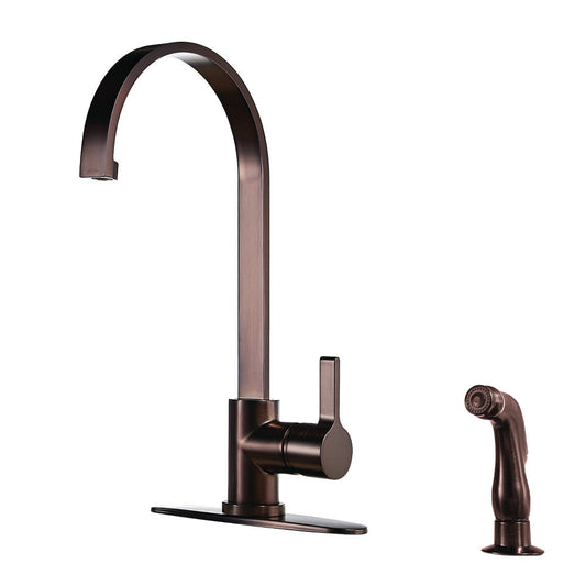 Continental One Handle Kitchen Faucet in Oil Rubbed Bronze