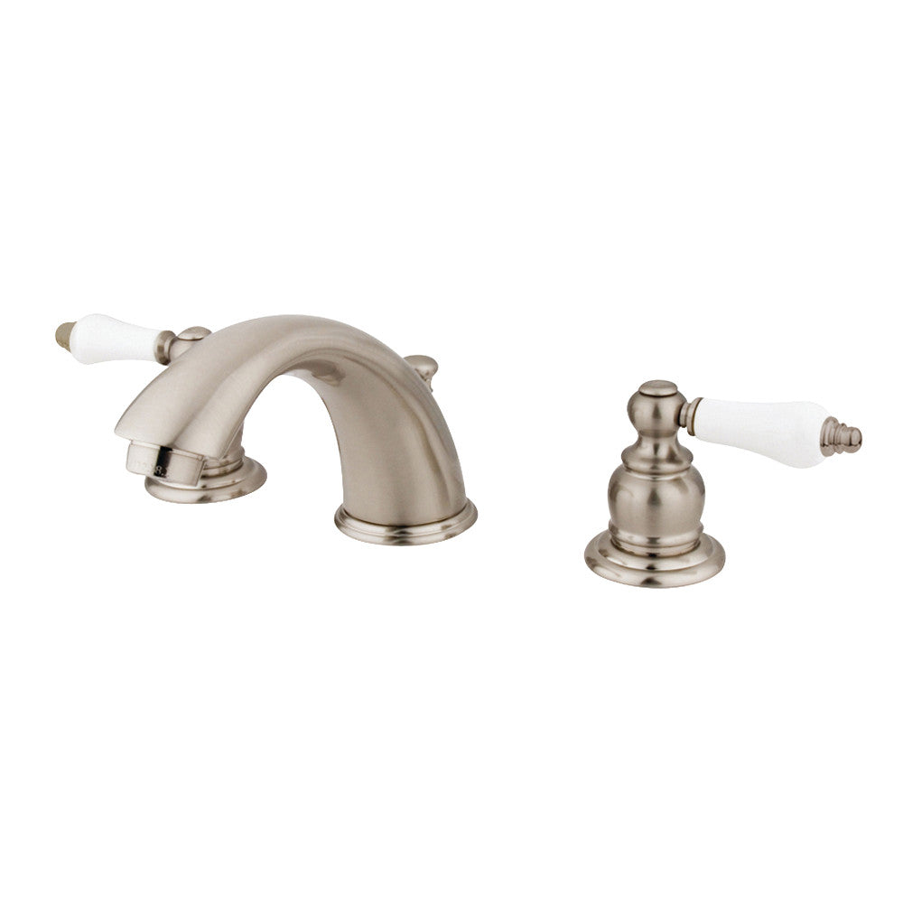 Victorian Widespread Bathroom Faucet in Brushed Nickel