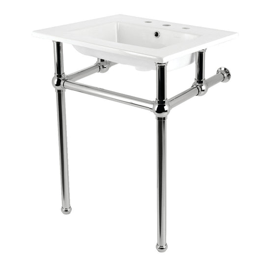 Templeton 25.19 Inch Console Sink in White