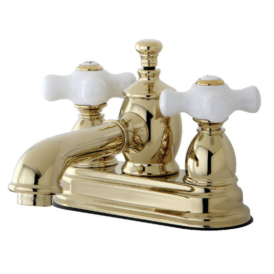 English Country 4 Inch Centerset Bathroom Faucet in Polished Brass