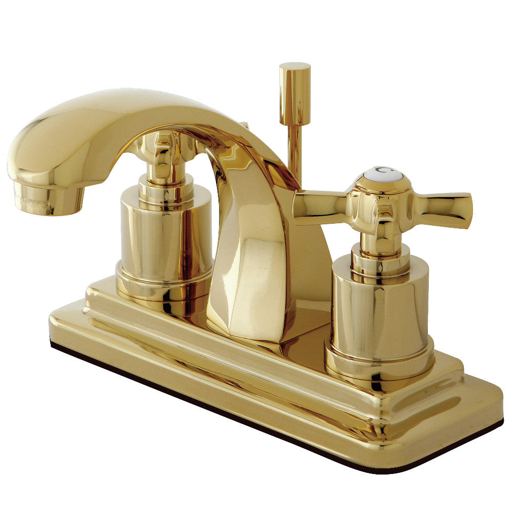 Millennium 4 Inch Centerset Bathroom Faucet in Polished Brass