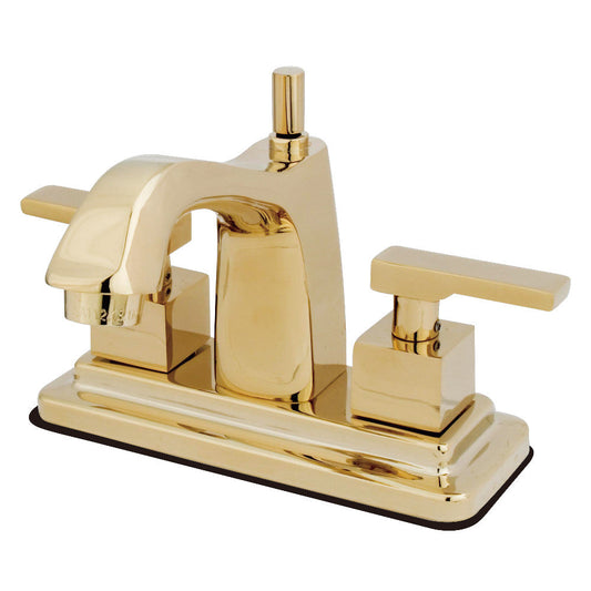 Executive 4 Inch Centerset Bathroom Faucet in Polished Brass