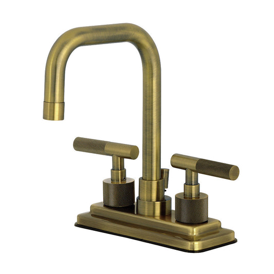 Convergent 4 Inch Centerset Bathroom Faucet in Antique Brass