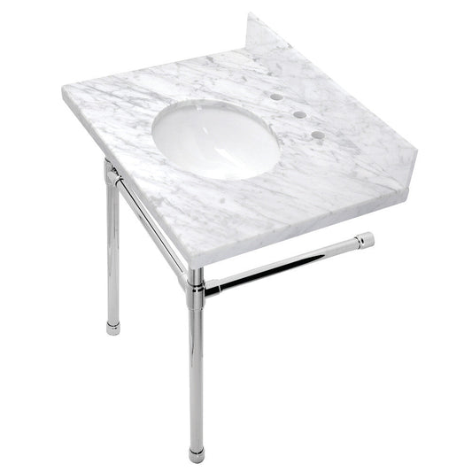 Dreyfuss 30 Inch Console Sink in Carrara Marble