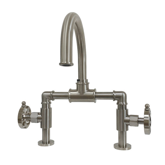 Belknap Bridge Bathroom Faucet in Brushed Nickel