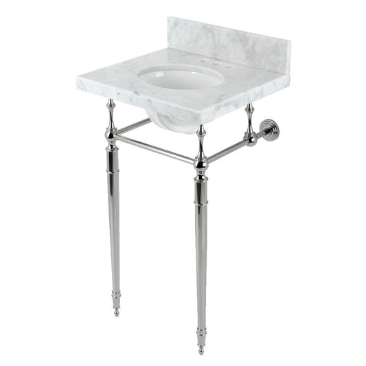 Edwardian 19 Inch Console Sink in Carrara Marble