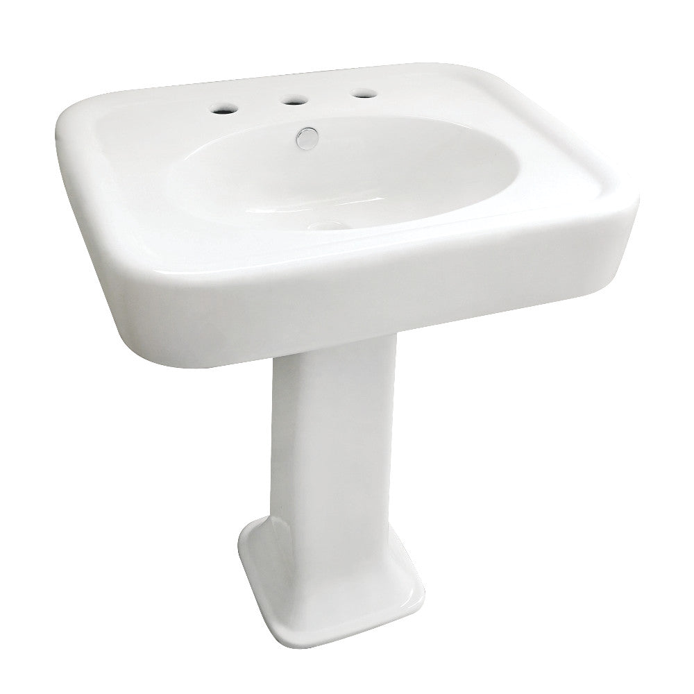 Robert 25.56 Inch Pedestal Sink in White