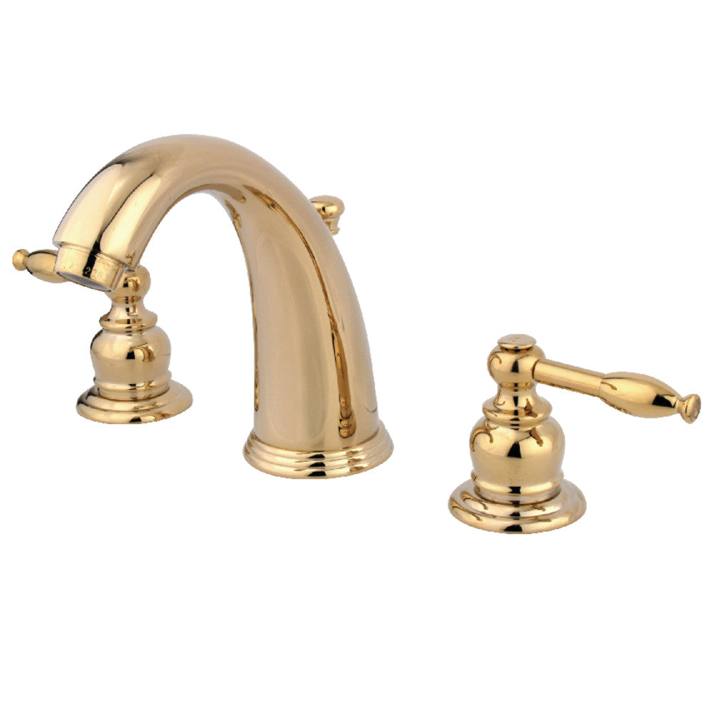 Knight Widespread Bathroom Faucet in Polished Brass