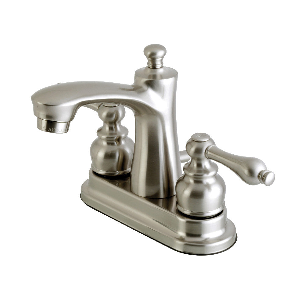 Victorian 4 Inch Centerset Bathroom Faucet in Brushed Nickel