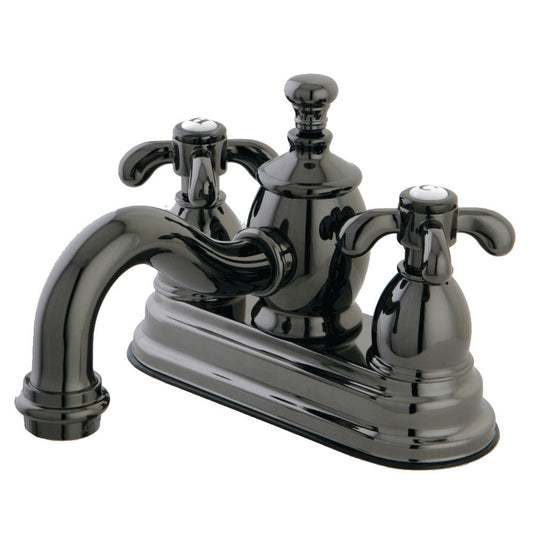 Water Onyx 4 Inch Centerset Bathroom Faucet in Black Stainless Steel