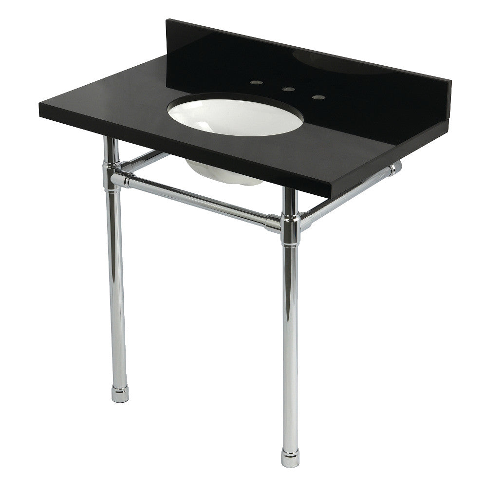 Dreyfuss 36 Inch Console Sink in Polished Chrome