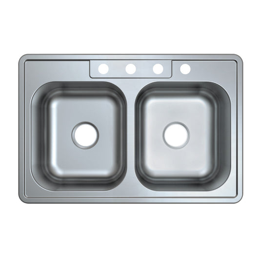 Studio 33 Inch Drop-In Kitchen Sink in Brushed Stainless