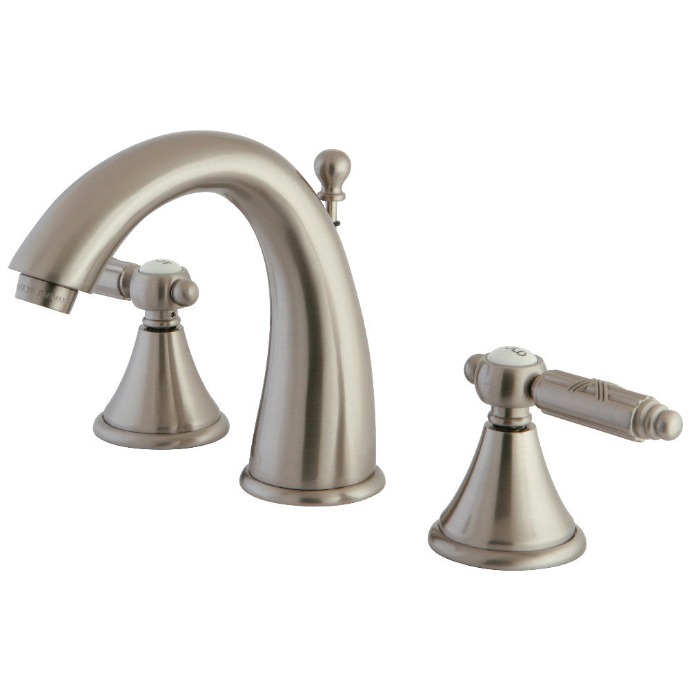 Georgian Widespread Bathroom Faucet in Brushed Nickel