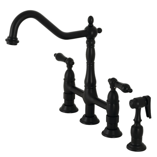 Duchess Bridge Kitchen Faucet in Matte Black
