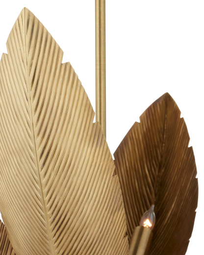 Bird of Paradise Brass Chandelier