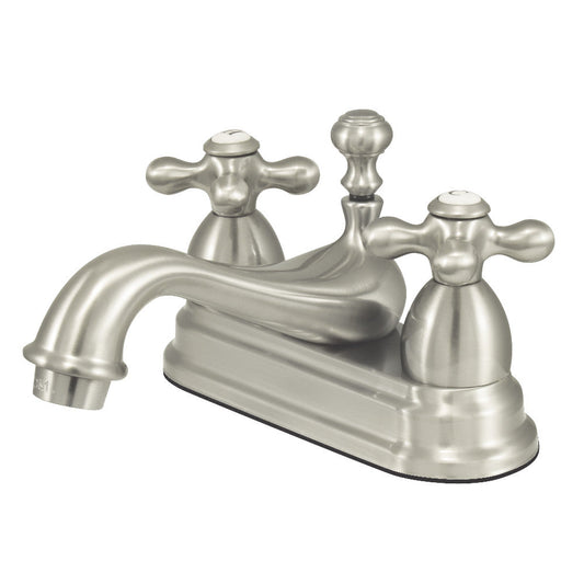 Restoration 4 Inch Centerset Bathroom Faucet in Brushed Nickel