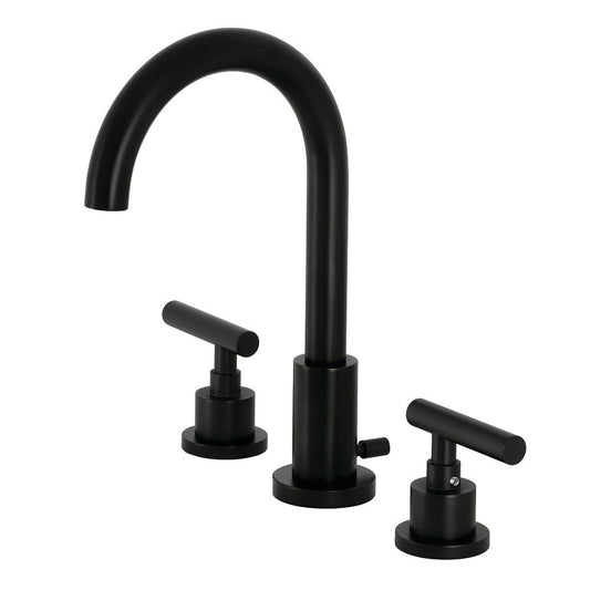 Manhattan Widespread Bathroom Faucet in Matte Black
