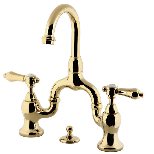 Heirloom Bridge Bathroom Faucet in Polished Brass