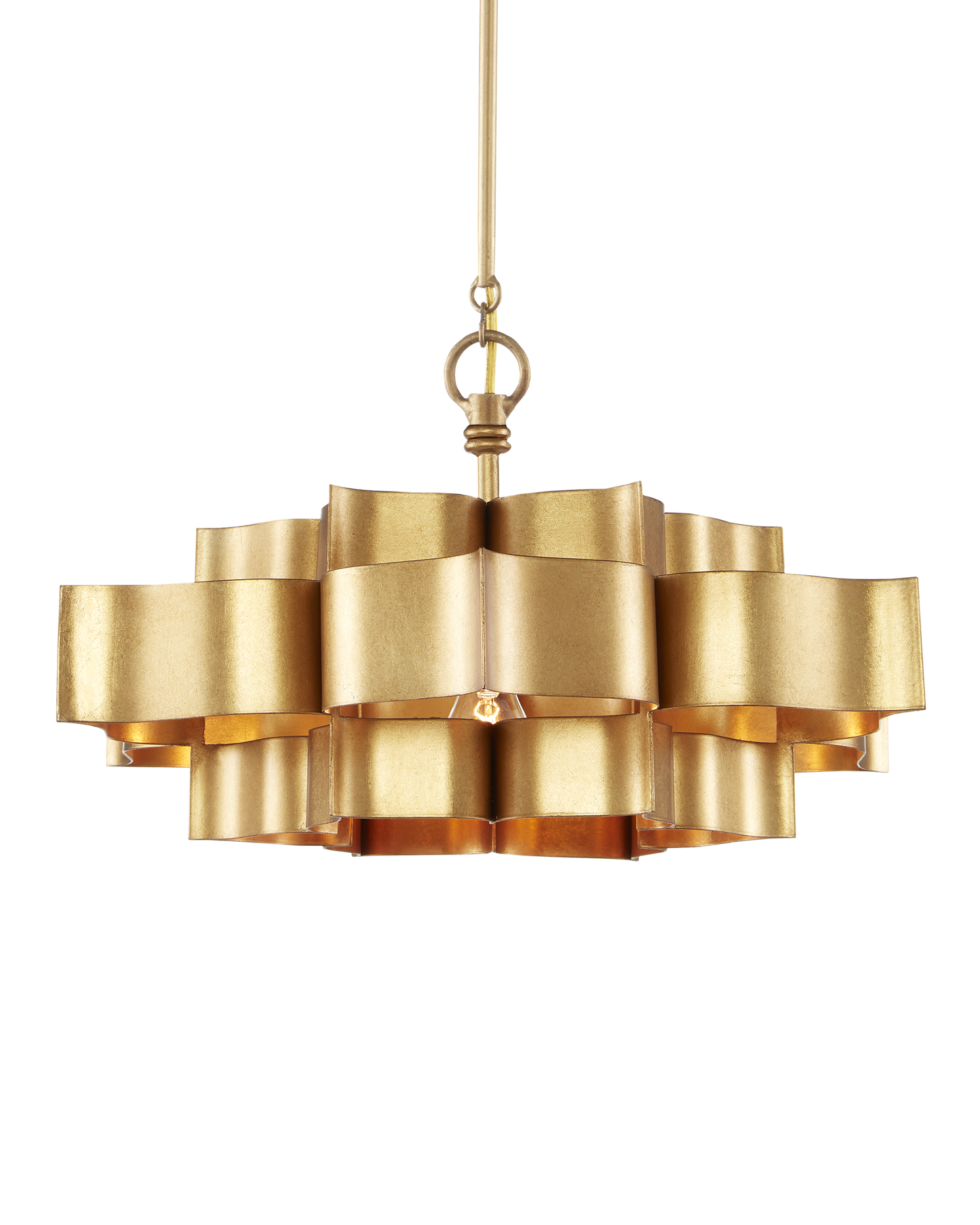 Grand Lotus Small Gold Chandelier