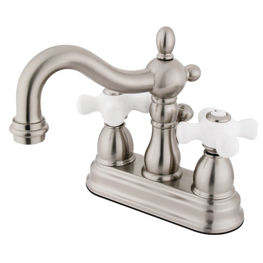 Heritage 4 Inch Centerset Bathroom Faucet in Brushed Nickel