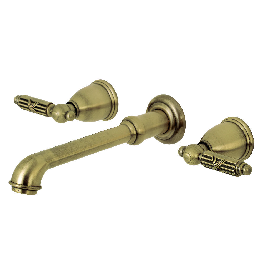Georgian Wall-Mount Bathroom Faucet in Antique Brass
