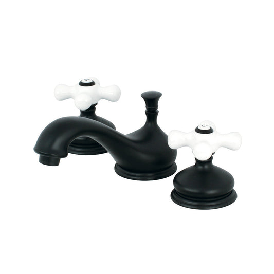 Heritage Widespread Bathroom Faucet in Matte Black