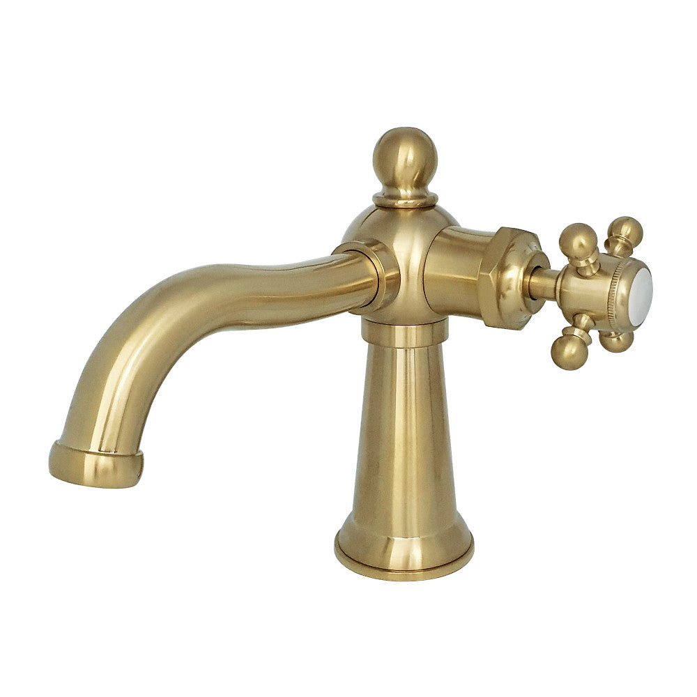 Nautical Single-Hole Bathroom Faucet in Brushed Brass