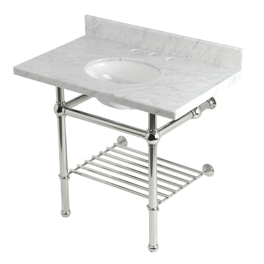 Templeton 36 Inch Console Sink in Carrara Marble