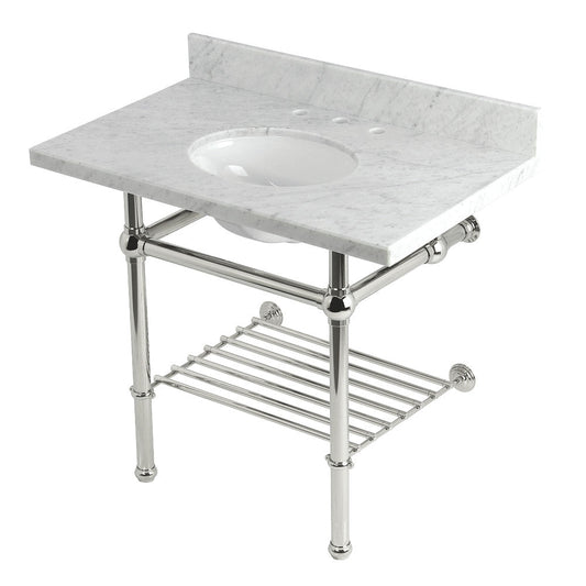 Templeton 36 Inch Console Sink in Carrara Marble
