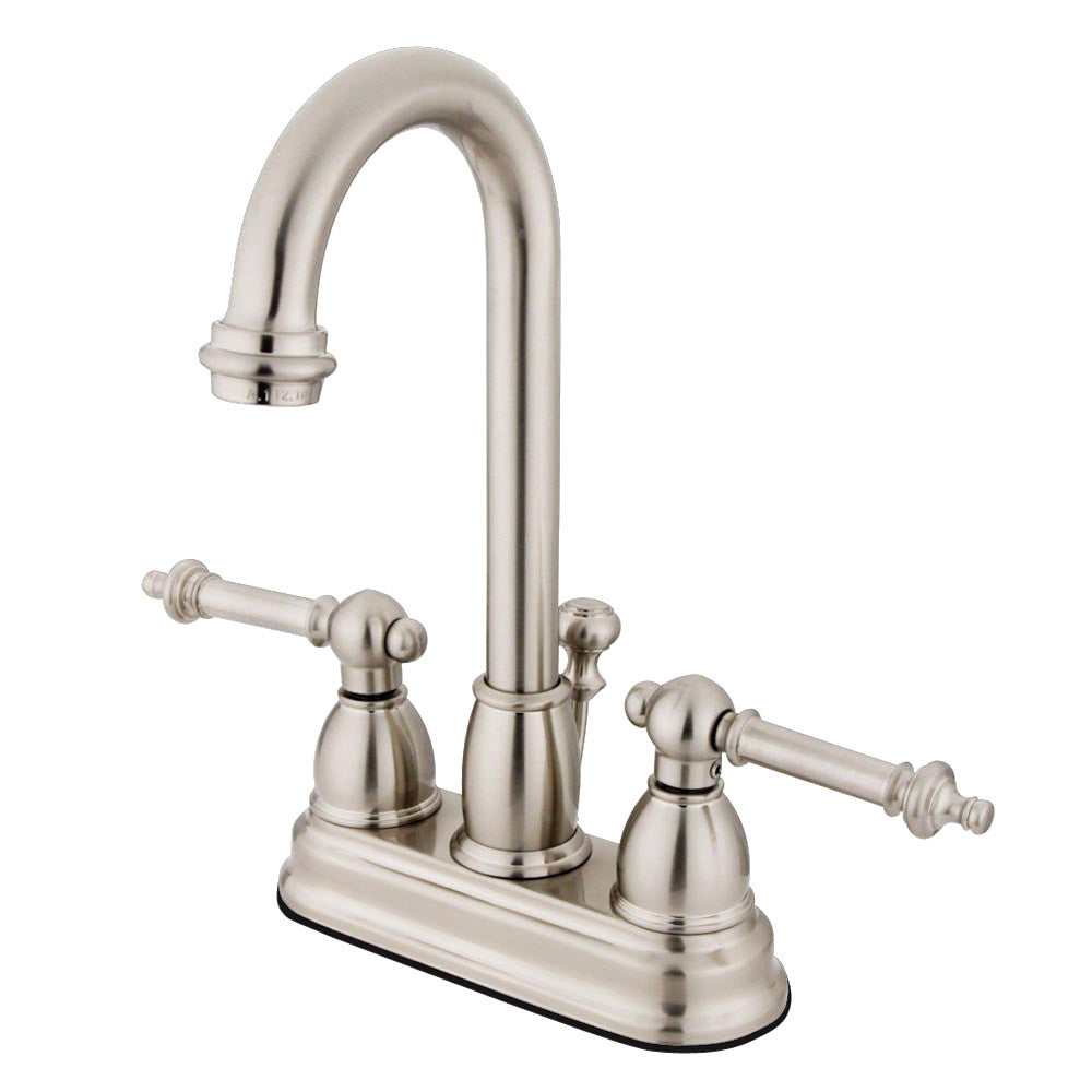 Vintage 4 Inch Centerset Bathroom Faucet in Brushed Nickel