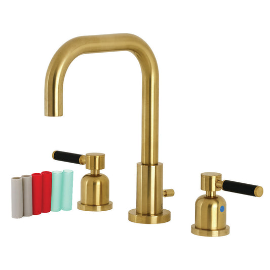 Kaiser Widespread Bathroom Faucet in Brushed Brass
