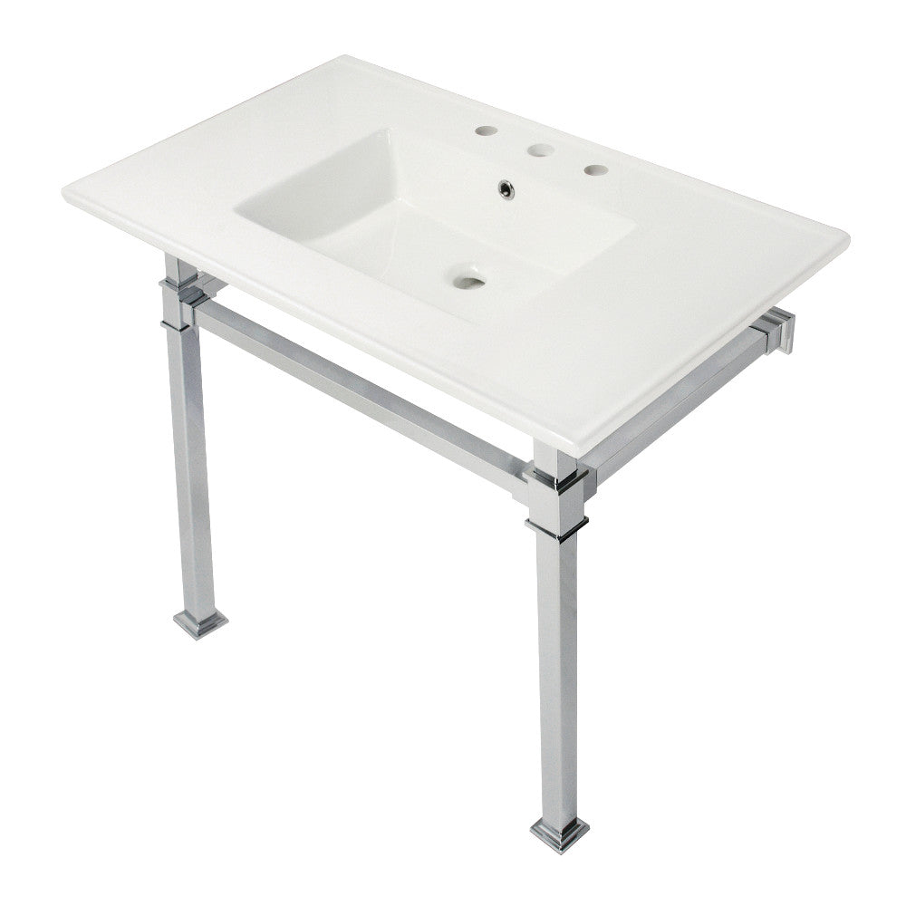 Monarch 37.38 Inch Console Sink in White