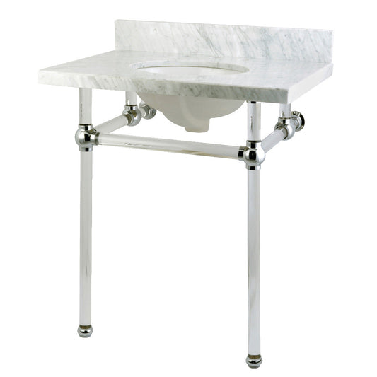 Templeton 30 Inch Console Sink in Carrara Marble
