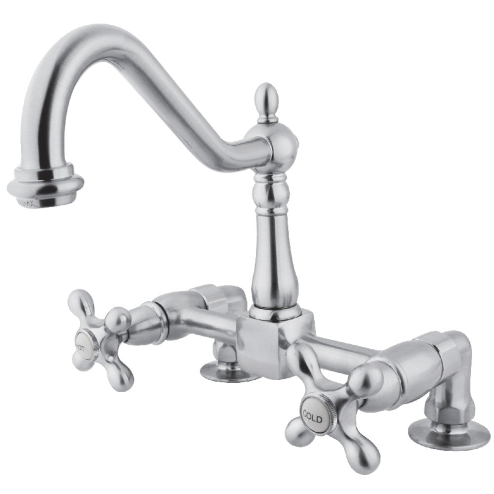 Heritage Bridge Kitchen Faucet in Polished Chrome