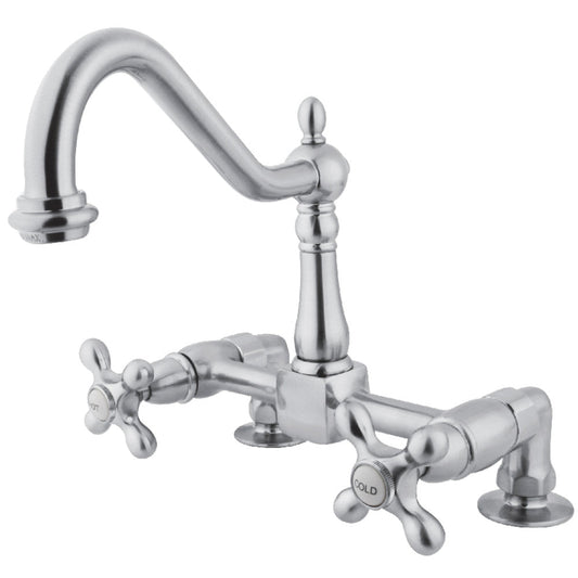 Heritage Bridge Kitchen Faucet in Polished Chrome