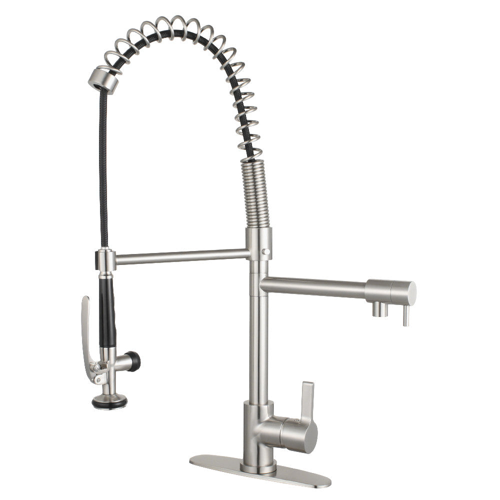 Continental Pre-Rinse Kitchen Faucet in Brushed Nickel