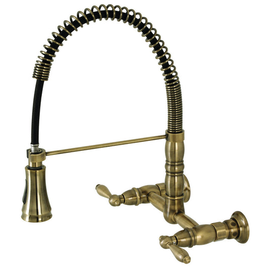 Heritage Pre-Rinse Kitchen Faucet in Antique Brass