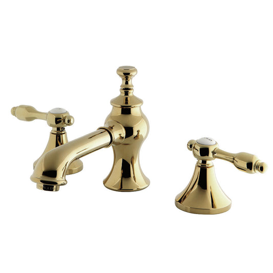 Tudor Widespread Bathroom Faucet in Polished Brass