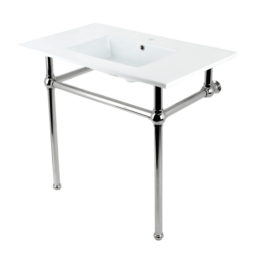 Templeton 37.38 Inch Console Sink in White