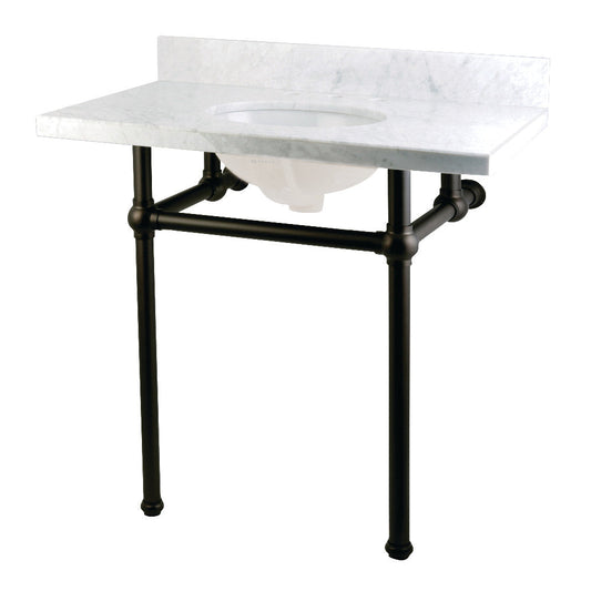 Templeton 36 Inch Console Sink in Carrara Marble