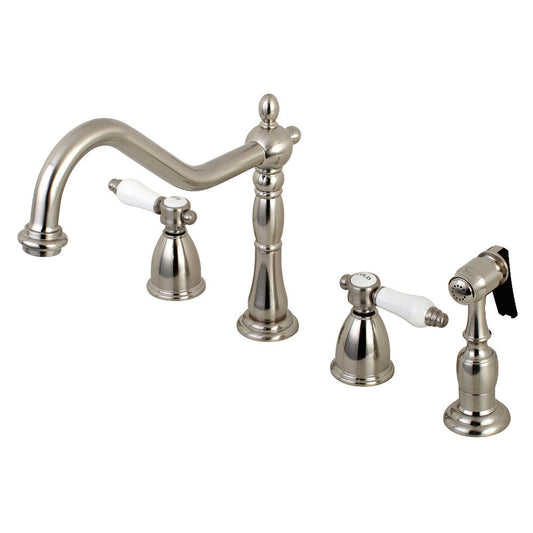 Bel-Air Widespread Kitchen Faucet in Brushed Nickel