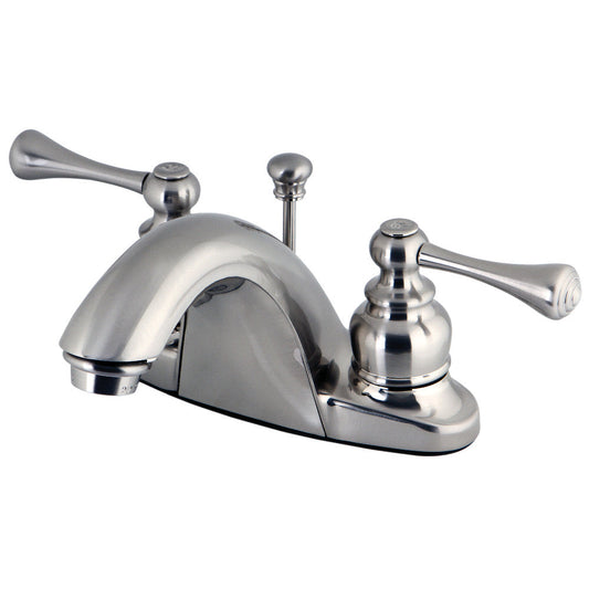 English Country 4 Inch Centerset Bathroom Faucet in Brushed Nickel