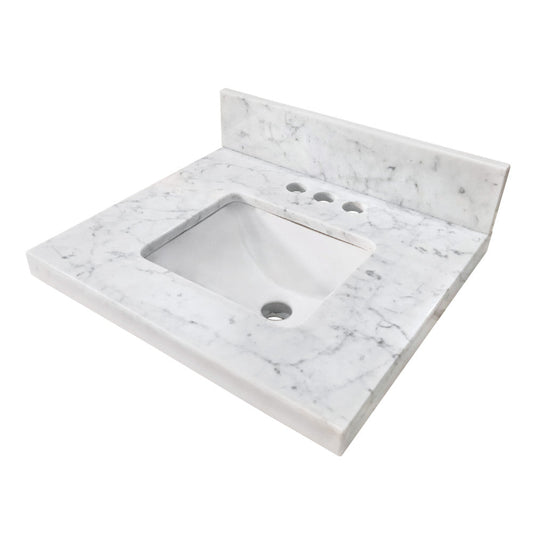 Fredrickson 19 Inch Vanity Sink Top in Carrara White