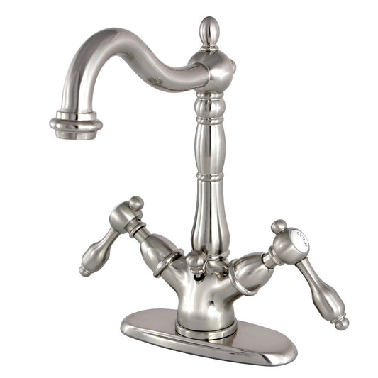 Tudor 4 Inch Centerset Bathroom Faucet in Brushed Nickel
