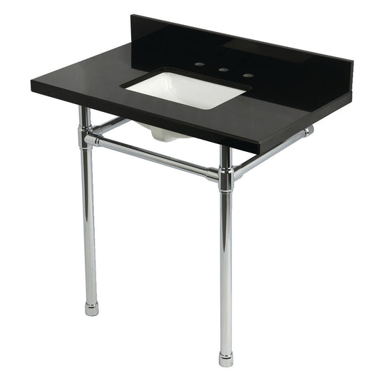 Dreyfuss 36 Inch Console Sink in Polished Chrome
