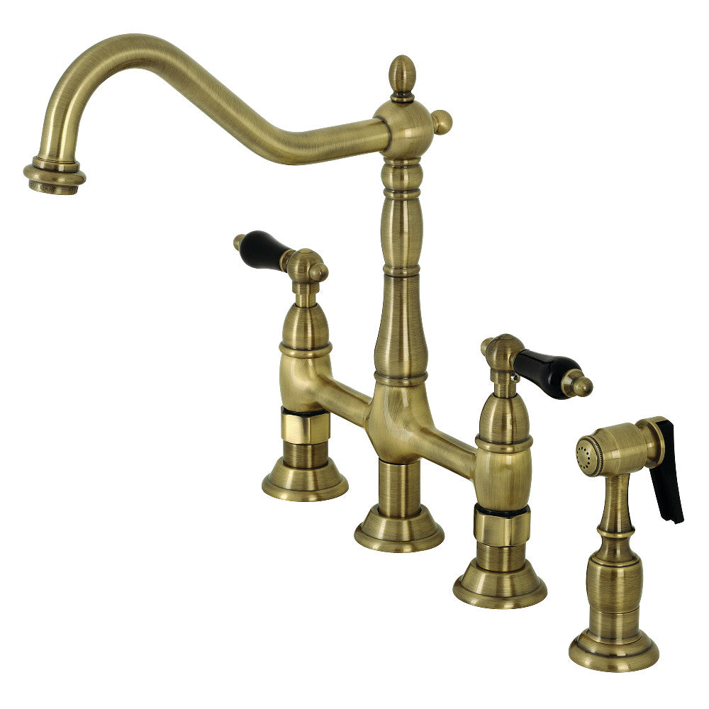 Duchess Bridge Kitchen Faucet in Antique Brass