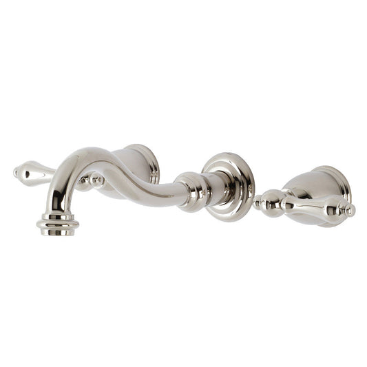 Vintage Wall-Mount Bathroom Faucet in Polished Nickel