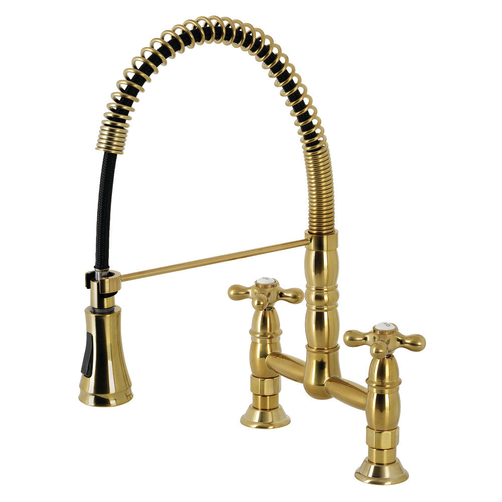 Heritage Pre-Rinse Kitchen Faucet in Brushed Brass